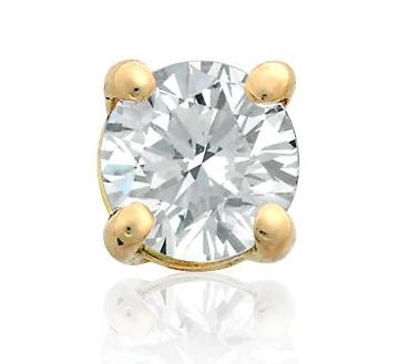 GENUINE NATURAL DIAMOND STUDS IN 18K YELLOW/WHITE GOLD- 1/3CT.